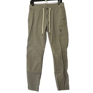 Vuori Men's Ripstop Jogger Elastic Waist Drawstring Pants in Sesame - Medium